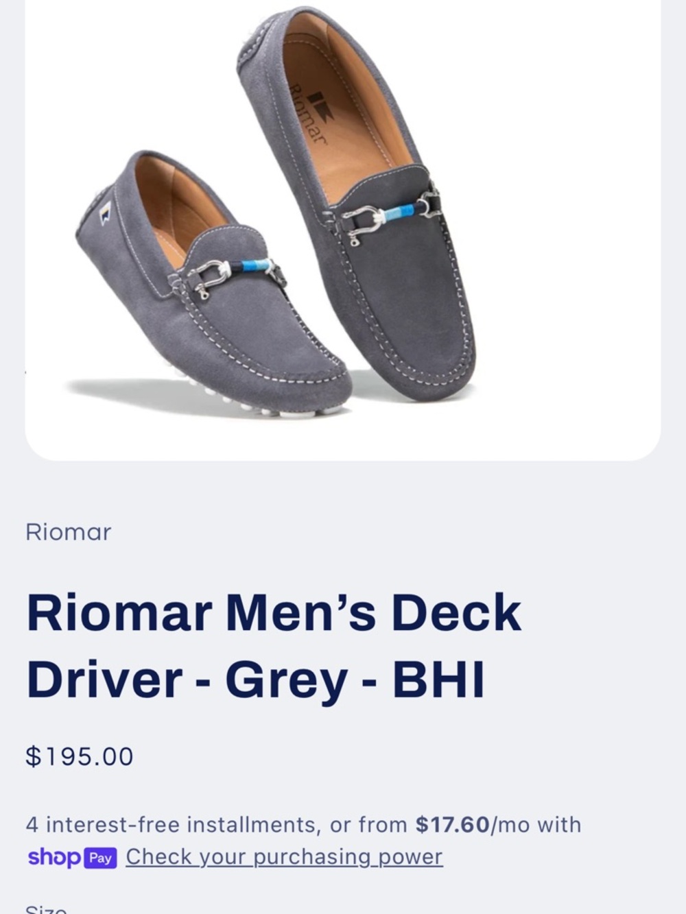 Room at Men’s Grey Deck Driver
